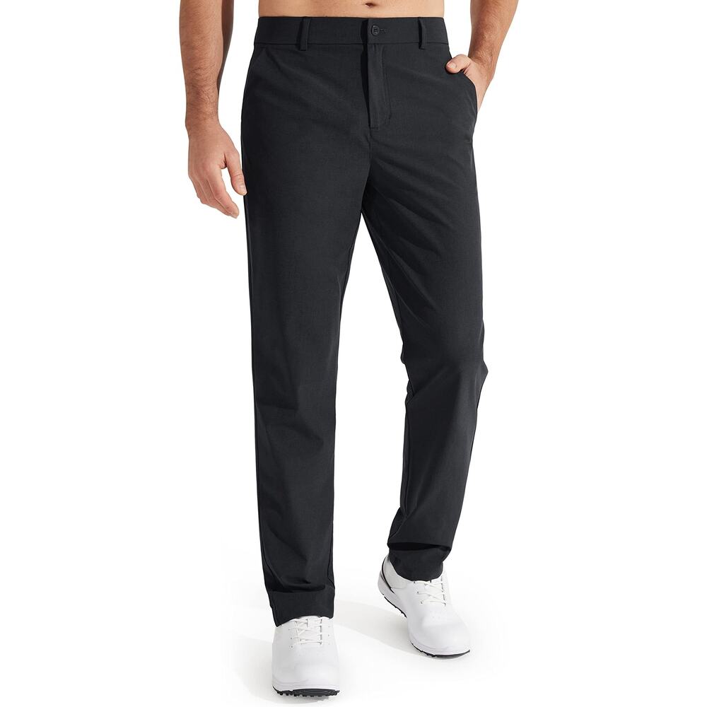 Libin Mens Business Casual Work Elastic Waist Straight Leg Golf Chino Pants‎ 30